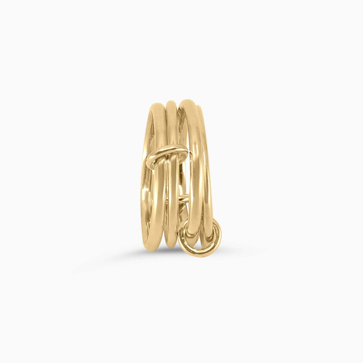 Women's Ring Interlocking Circle Gold Ring in 10k Pochy Jewelry in Miami