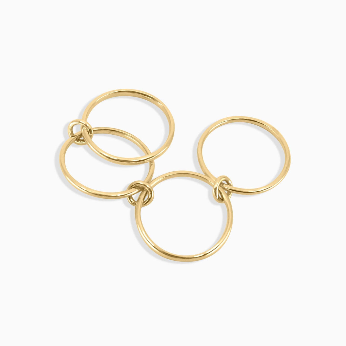 Women's Ring Interlocking Circle Gold Ring in 10k Pochy Jewelry in Miami
