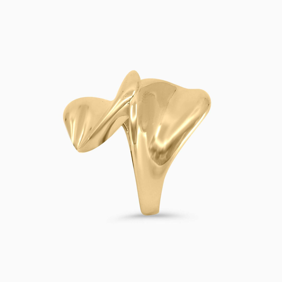 Women's Ring Sculpted Heart Gold Ring in 10k Pochy Jewelry in Miami