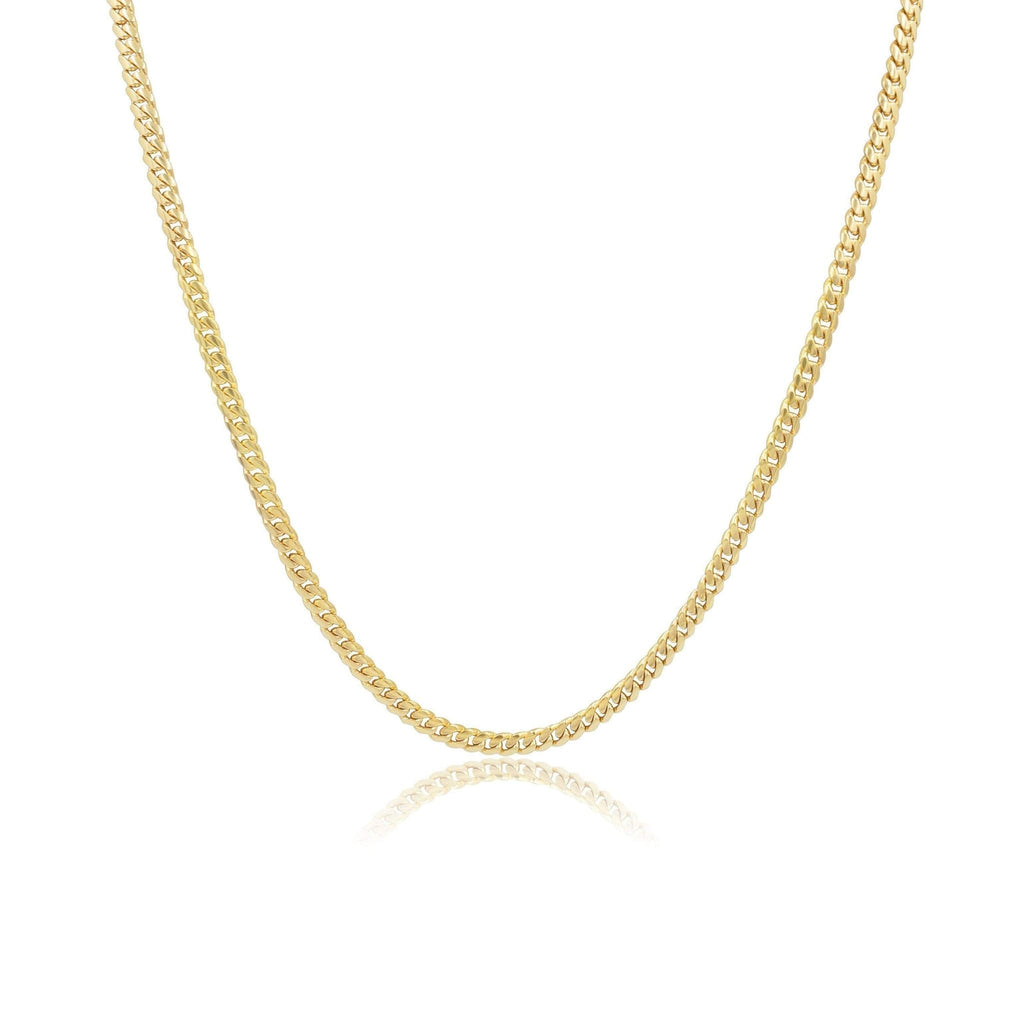 4mm Solid Machine - Made Cuban Link Chain – Gold - Machine - made Cuban Link Necklace - Laurita Jewelry