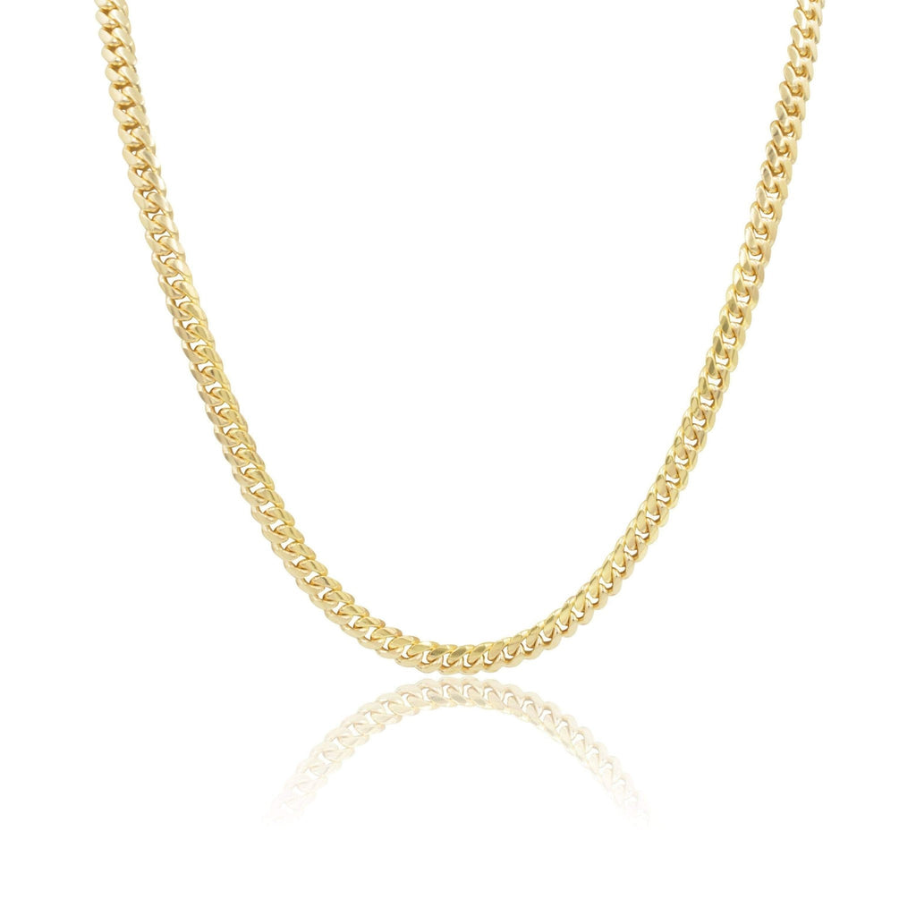 5mm Solid Machine - Made Cuban Link Chain – Gold - Machine - made Cuban Link Necklace - Laurita Jewelry