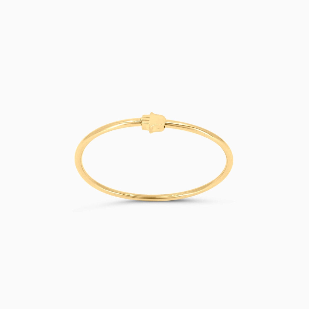 10K Gold Hamsa Bangle Bracelet - Men's Bracelet - Laurita Jewelry
