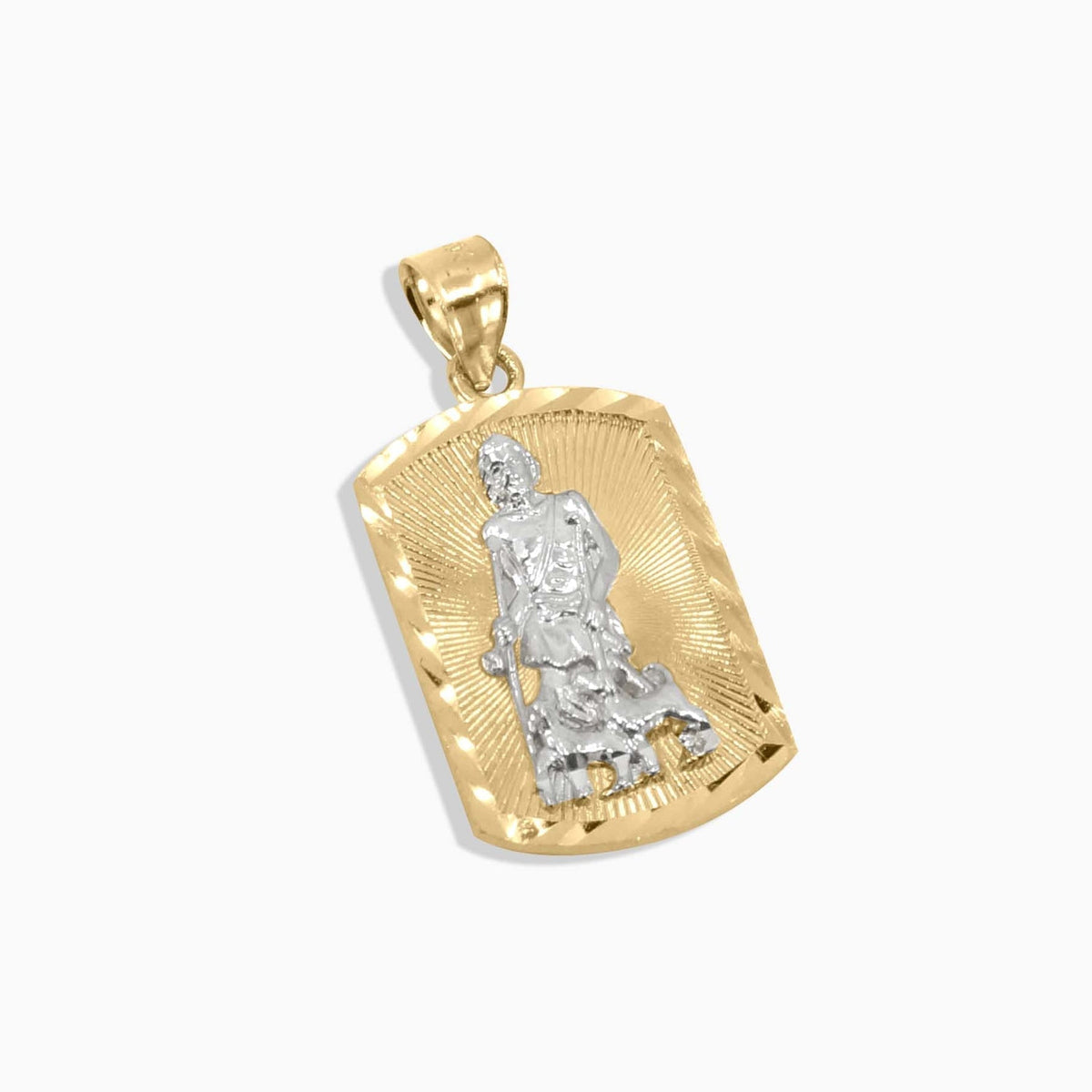 10K Gold Two - Tone Saint Pendant - Pendants - Laurita Jewelry