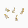 Gold Letter Pendants – Iced Initial Charms (A - Z) in 10k - Pendants - Laurita Jewelry