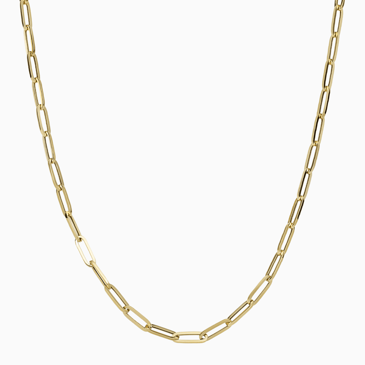 10K Hallow Gold Paper Clip Chain - Women's Necklace - Laurita Jewelry