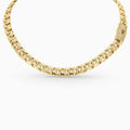 Monaco X Gold Chino Link Choker – Iced Sleek Clasp in 10K-Women's Necklace-Laurita Jewelry